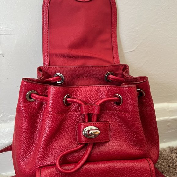 COACH MINI TURNLOCK RUCKSACK IN POLISHED PEBBLE LEATHER BACKPACK main image 4